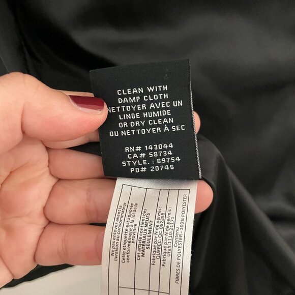 7 for All Mankind Faux Leather Puffer Black Jacket Size M 69754 - Picture 6 of 6